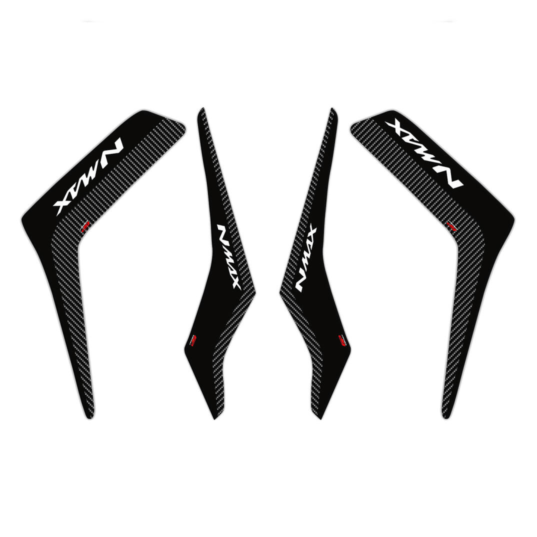 GP Kompozit Yamaha NMAX 125 / 155 2015-2020 Uyumlu Yan Pad Seti Siyah-Karbon - 1