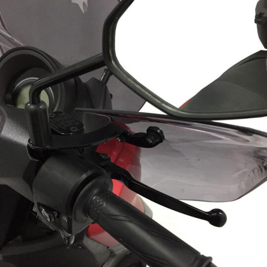 GP Kompozit Yamaha NMAX 125 / 155 2015-2022 Uyumlu Elcik Koruma Siyah - 5