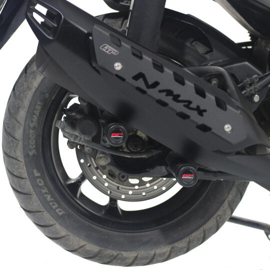 GP Kompozit Yamaha NMAX 125 / 155 2015-2026 Uyumlu Egzoz Koruma Takozu Siyah - 4