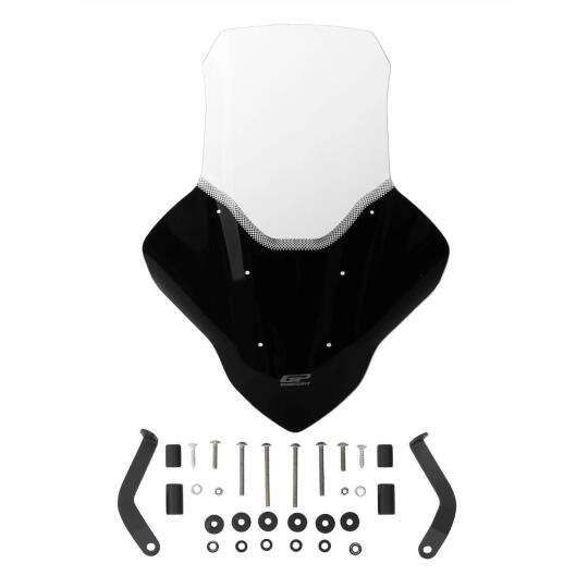 GP Kompozit Yamaha NMAX 125 / 155 2021-2024 Uyumlu Elcikli Tur Camı Şeffaf (1)