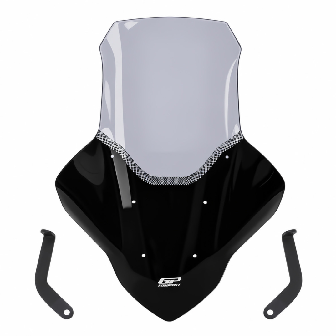 GP Kompozit Yamaha NMAX 125 / 155 2021-2024 Uyumlu Elcikli Uzun Tur Camı Füme - 1