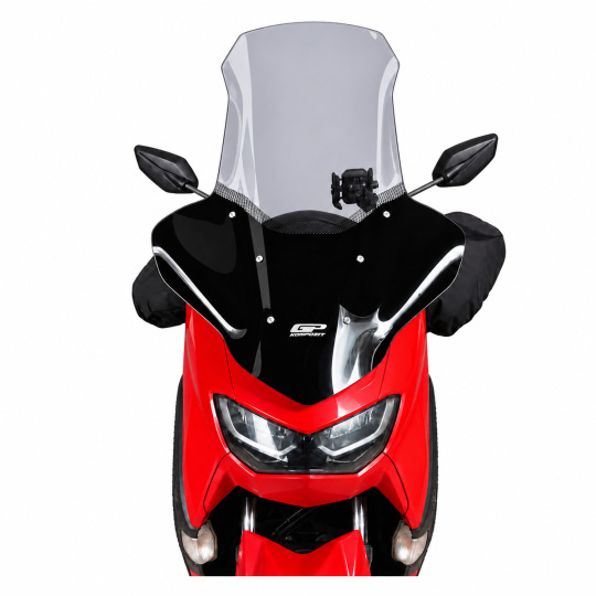GP Kompozit Yamaha NMAX 125 / 155 2021-2024 Uyumlu Elcikli Uzun Tur Camı Füme (1)
