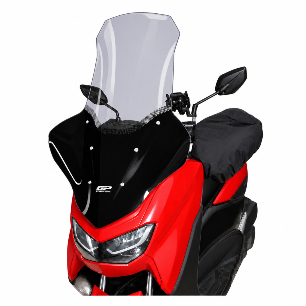 GP Kompozit Yamaha NMAX 125 / 155 2021-2024 Uyumlu Elcikli Uzun Tur Camı Füme - 3