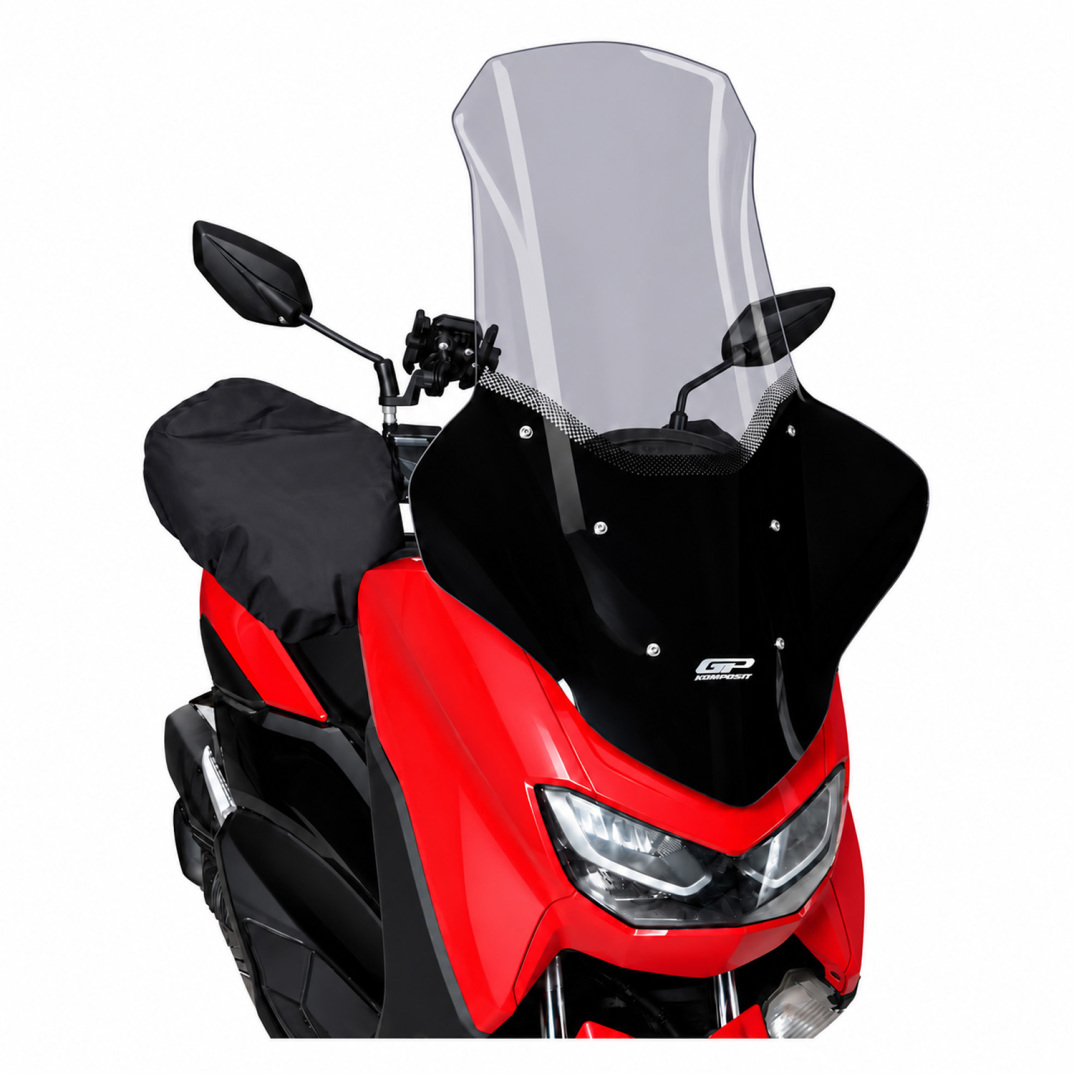 GP Kompozit Yamaha NMAX 125 / 155 2021-2024 Uyumlu Elcikli Uzun Tur Camı Füme - 4
