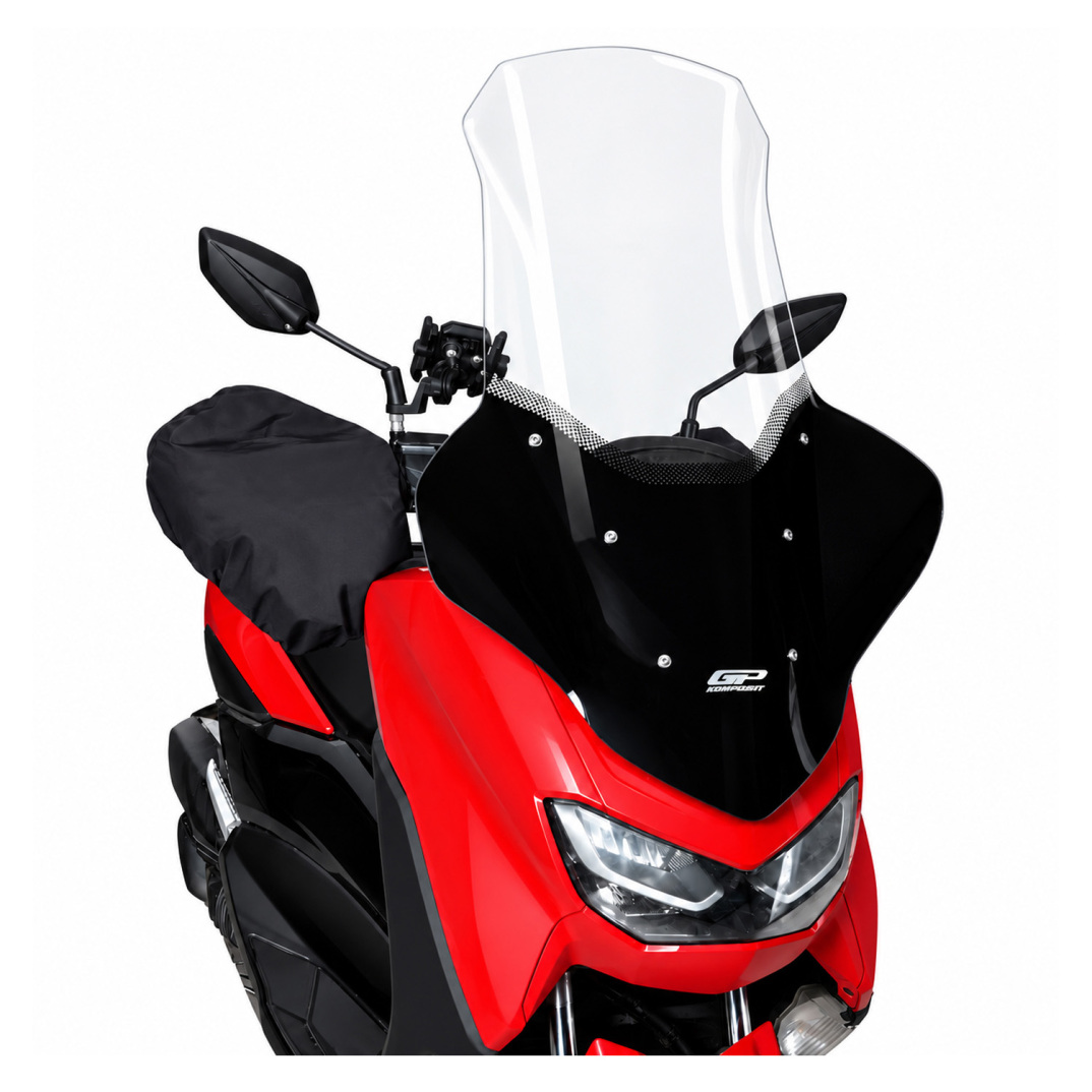 GP Kompozit Yamaha NMAX 125 / 155 2021-2024 Uyumlu Elcikli Uzun Tur Camı Şeffaf - 4