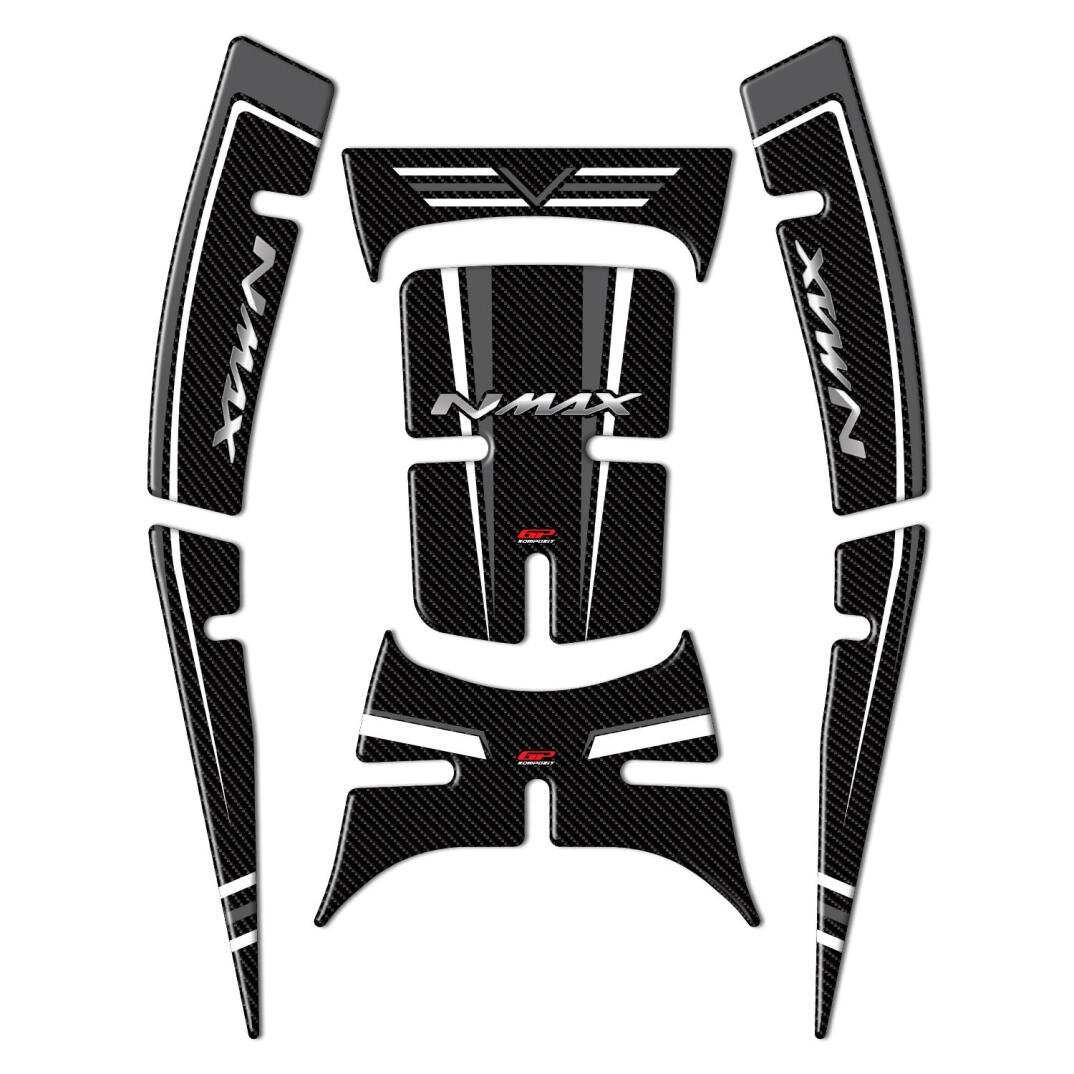 GP Kompozit Yamaha NMAX 125 / 155 2021-2024 Uyumlu Tank Pad Seti Gri - 1