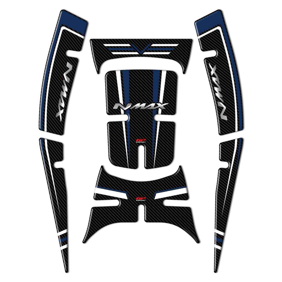 GP Kompozit Yamaha NMAX 125 / 155 2021-2024 Uyumlu Tank Pad Seti Mavi - 1