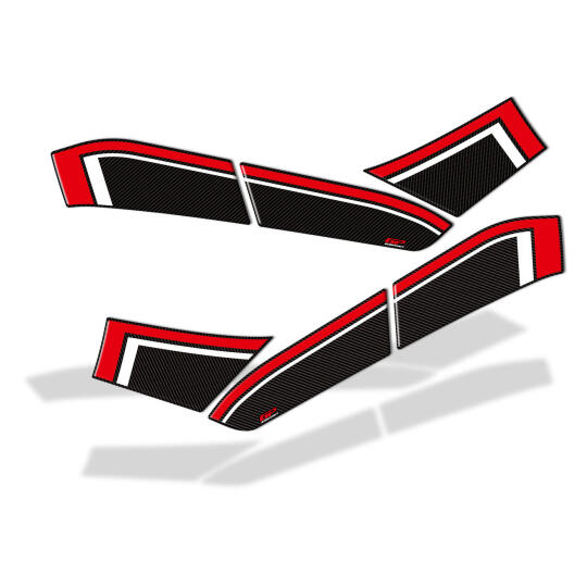 GP Kompozit Yamaha NMAX 125 / 155 2021-2024 Uyumlu Yan Pad Kırmızı - 7