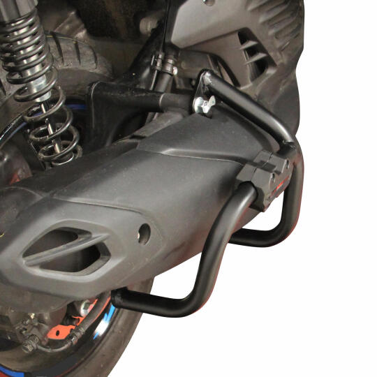 GP Kompozit Yamaha NMAX 125 / 155 2021-2026 Uyumlu Egzoz Koruma Demiri Siyah - 3