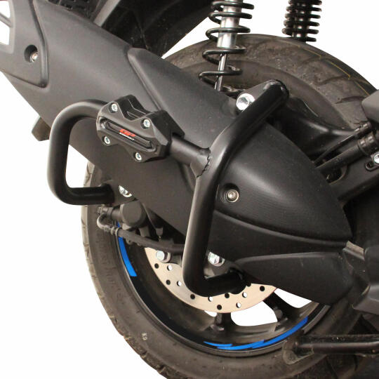 GP Kompozit Yamaha NMAX 125 / 155 2021-2026 Uyumlu Egzoz Koruma Demiri Siyah - 4