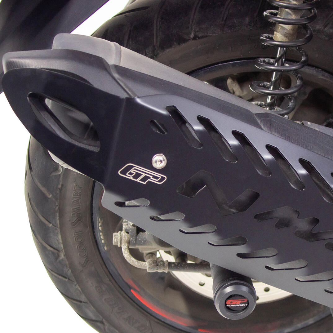 GP Kompozit Yamaha NMAX 125 / 155 2021-2026 Uyumlu Spor Egzoz Koruma Kapağı Siyah - 4