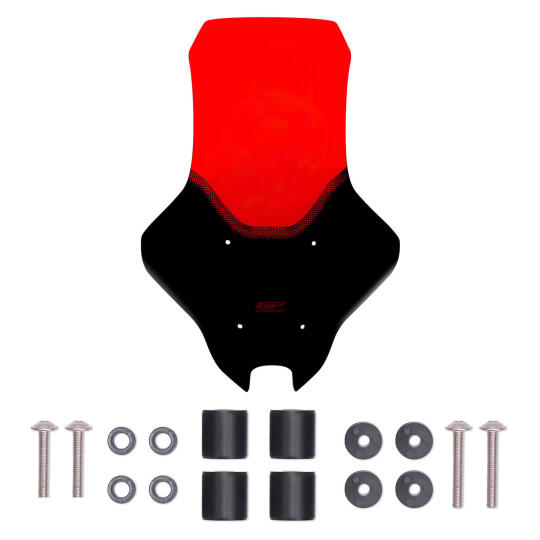GP Kompozit Yamaha NMAX 125 / 155 2025-2026 Uyumlu Baskılı Ön Cam Kırmızı - 4