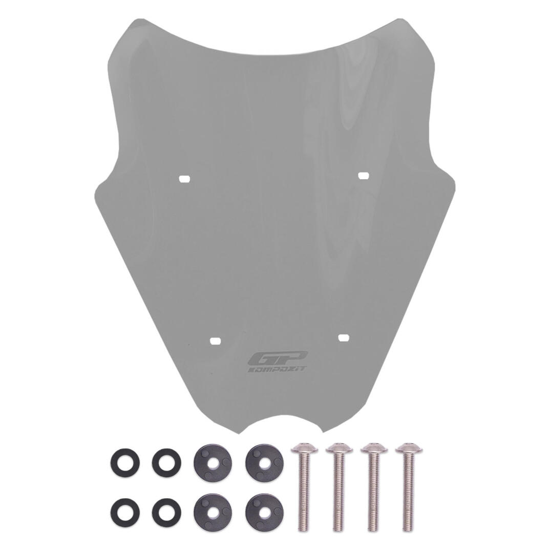 GP Kompozit Yamaha NMAX 125 / 155 2025-2026 Uyumlu Kısa Ön Cam Füme - 4