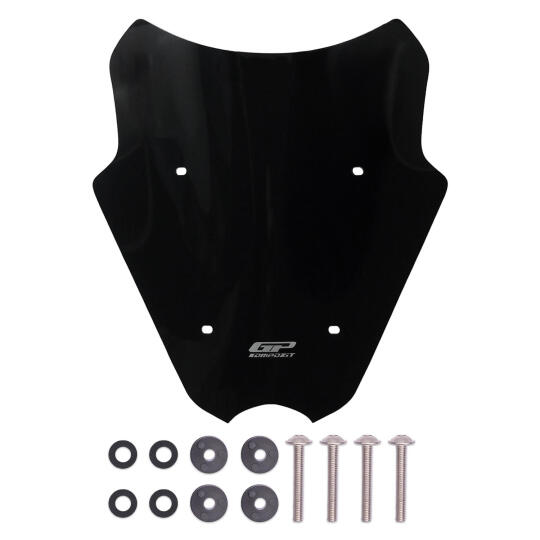 GP Kompozit Yamaha NMAX 125 / 155 2025-2026 Uyumlu Kısa Ön Cam Siyah - 4
