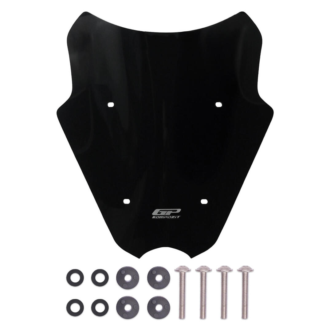 GP Kompozit Yamaha NMAX 125 / 155 2025-2026 Uyumlu Kısa Ön Cam Siyah - 4