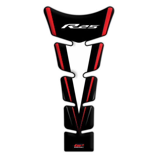 GP Kompozit Yamaha R25 2015-2018 Uyumlu Tank Pad Seti Kırmızı (1)