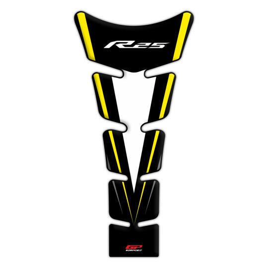 GP Kompozit Yamaha R25 2015-2018 Uyumlu Tank Pad Seti Sarı (1)