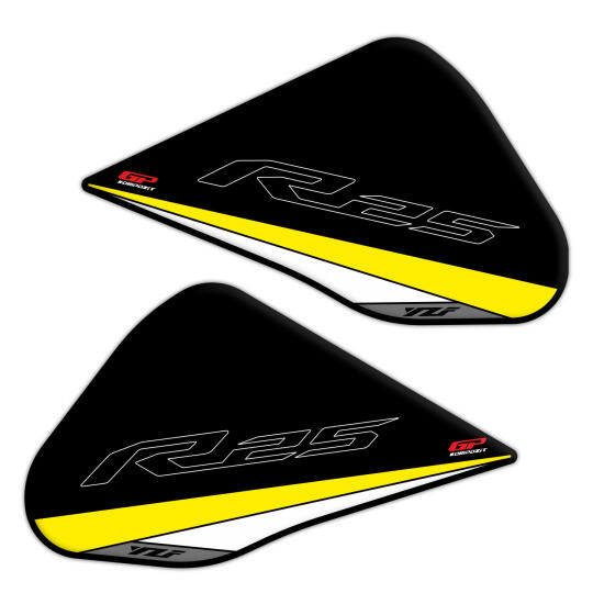 GP Kompozit Yamaha R25 2015-2018 Uyumlu Tank Pad Seti Sarı - 3