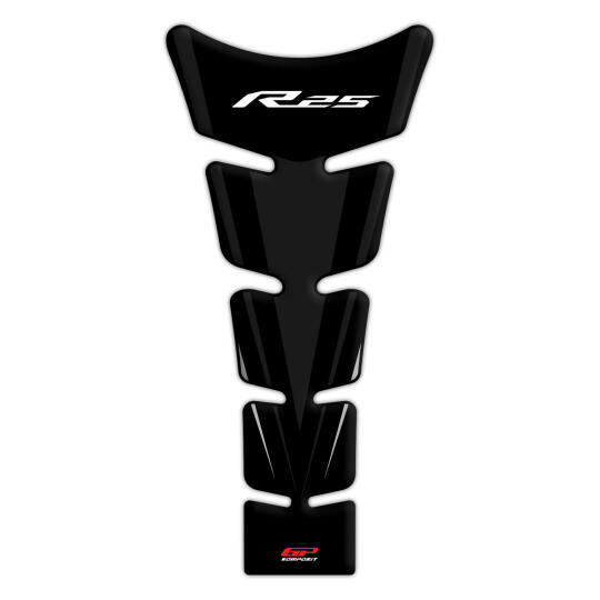 GP Kompozit Yamaha R25 2015-2018 Uyumlu Tank Pad Seti Siyah (1)