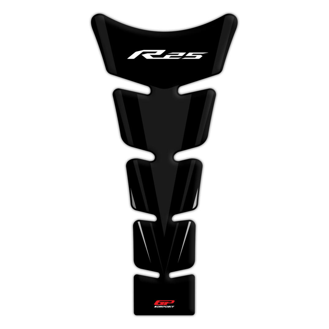 GP Kompozit Yamaha R25 2015-2018 Uyumlu Tank Pad Seti Siyah - 2