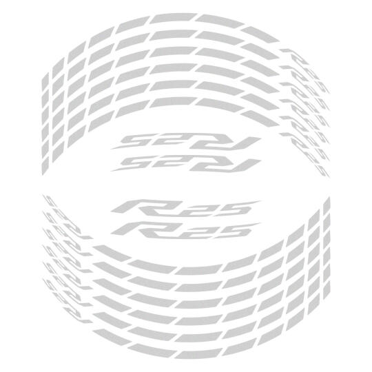 GP Kompozit Yamaha R25 2015-2026 Uyumlu Jant Şeridi Reflektif Gri