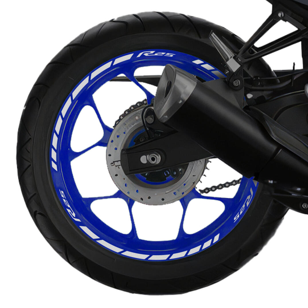 GP Kompozit Yamaha R25 2015-2026 Uyumlu Jant Şeridi Reflektif Gri - 2