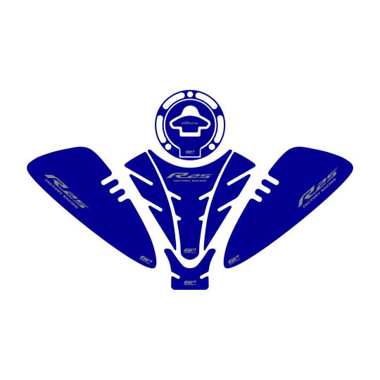 GP Kompozit Yamaha R25 2019-2026 Uyumlu Tank Pad Seti Mavi