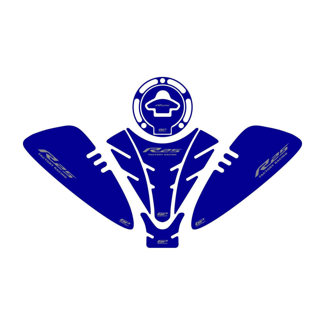 GP Kompozit Yamaha R25 2019-2026 Uyumlu Tank Pad Seti Mavi - 1