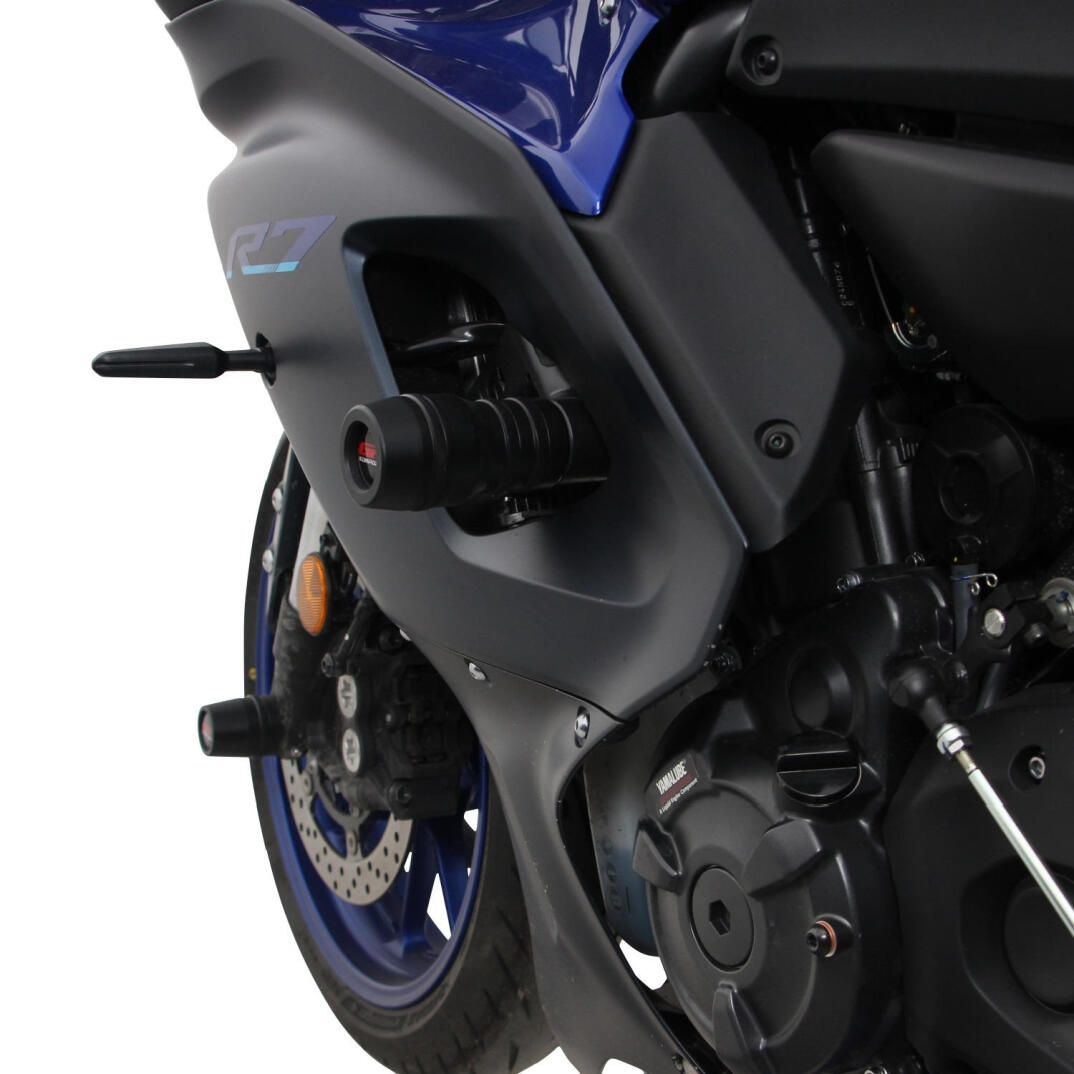 GP Kompozit Yamaha R7 2021-2024 Uyumlu Motor Koruma Takozu Siyah - 4