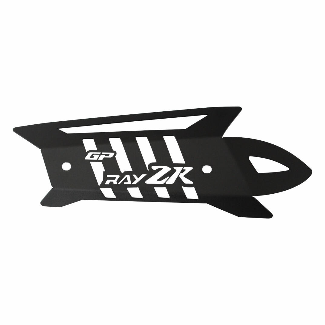 GP Kompozit Yamaha RayZR 2024 Uyumlu Egzoz Koruma Kapağı Siyah - 1
