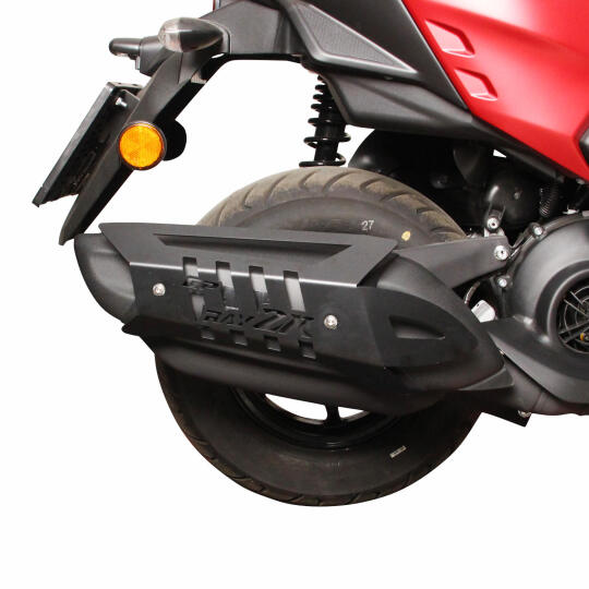GP Kompozit Yamaha RayZR 2024 Uyumlu Egzoz Koruma Kapağı Siyah (1)