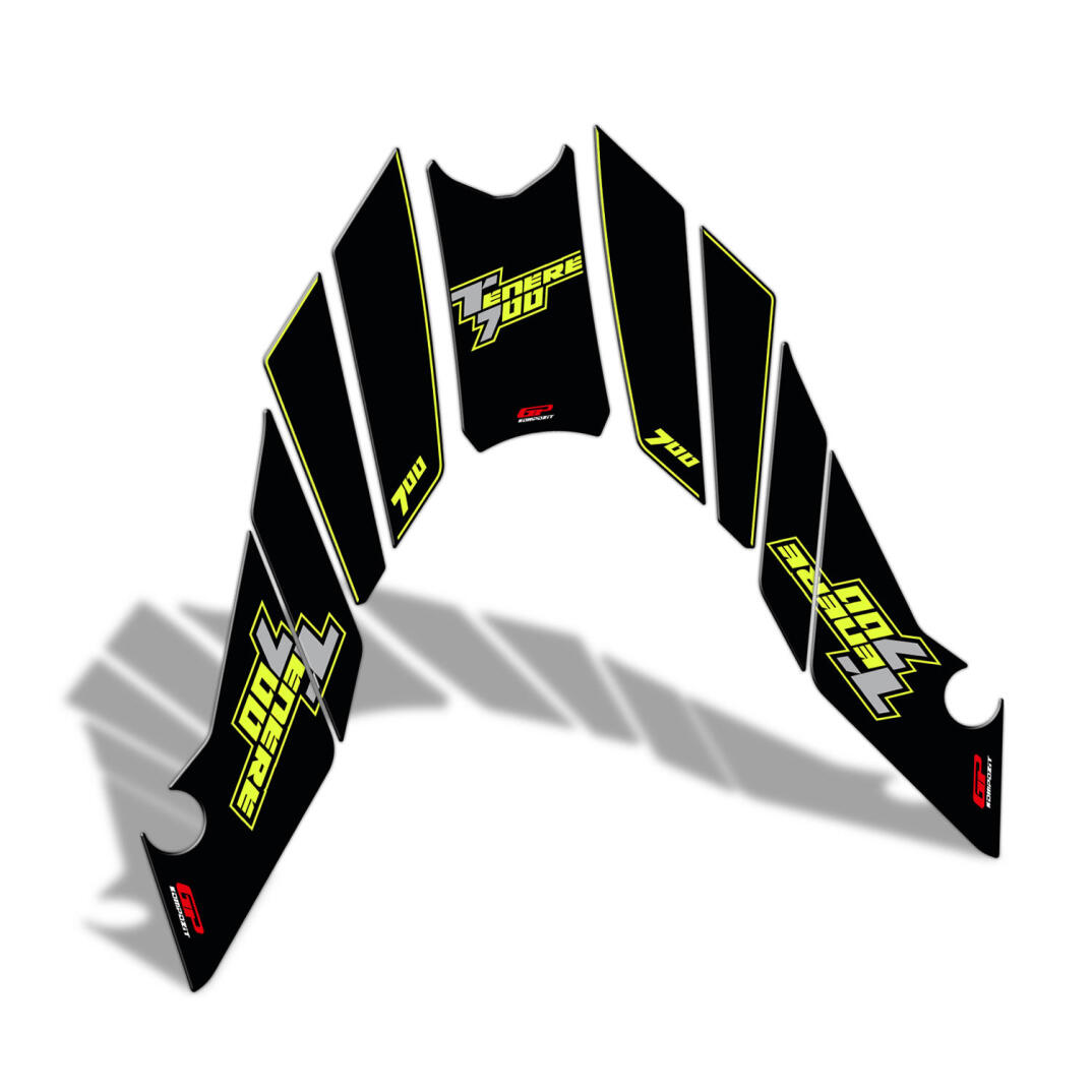 GP Kompozit Yamaha Tenere 700 2019-2023 Uyumlu Tank Pad Seti Sarı - 6