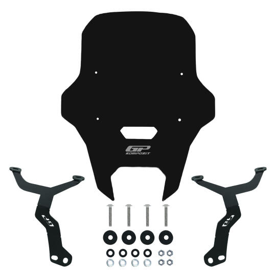 GP Kompozit Yamaha WR 125 R 2025-2026 Uyumlu Kısa Ön Cam Siyah - 5