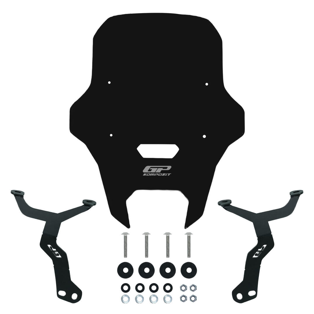 GP Kompozit Yamaha WR 125 R 2025-2026 Uyumlu Kısa Ön Cam Siyah - 5