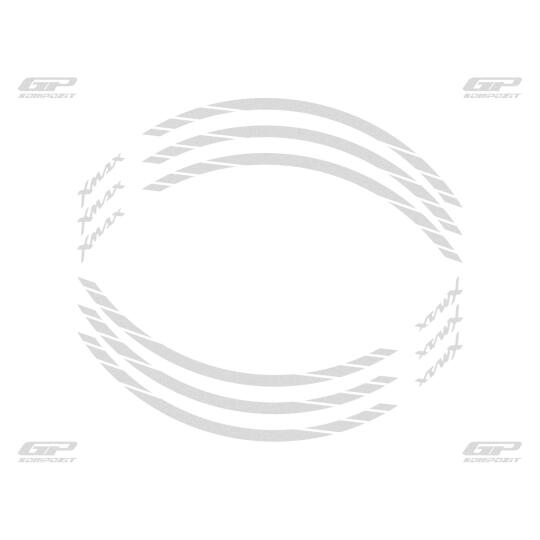GP Kompozit Yamaha XMAX 2004-2022 Uyumlu Jant Şeridi Reflektif Gri
