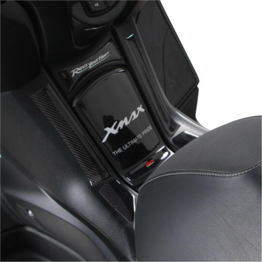GP Kompozit Yamaha XMAX 2018-2022 Uyumlu Tank Pad Seti Siyah-Karbon - 3