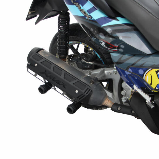 GP Kompozit Yamaha XMAX 250 2011-2017 Uyumlu Egzoz Koruma Kapağı Siyah - 3