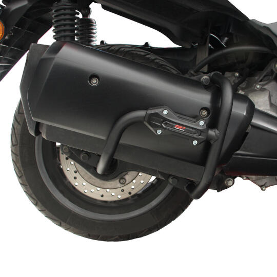 GP Kompozit Yamaha XMAX 250 2018-2024 Uyumlu Egzoz Koruma Demiri Siyah (1)