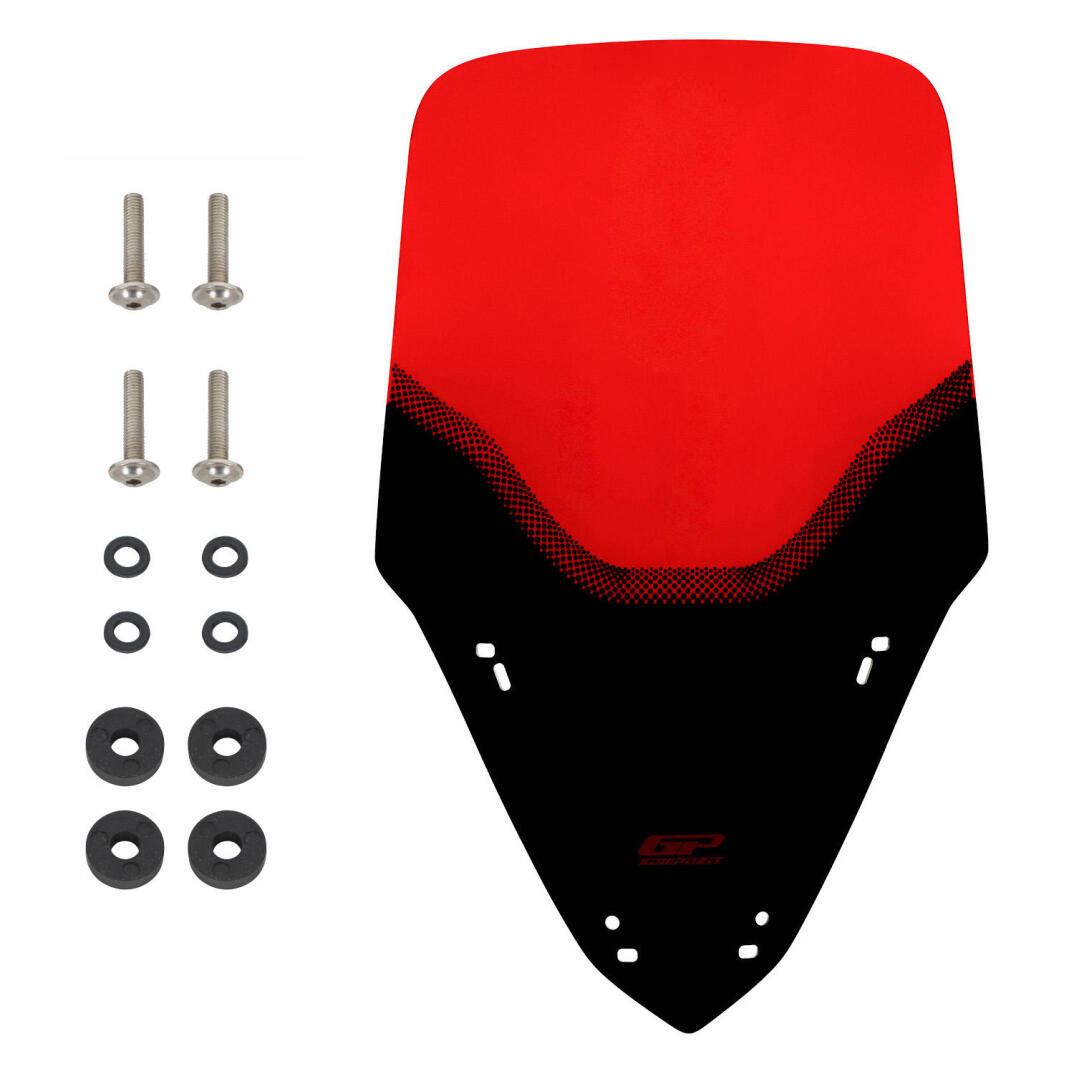 GP Kompozit Yamaha XMAX 250 2024-2026 Uyumlu Baskılı Ön Cam Kırmızı - 4