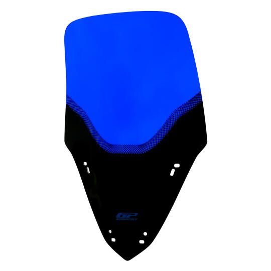 GP Kompozit Yamaha XMAX 250 2024-2026 Uyumlu Baskılı Ön Cam Mavi (1)