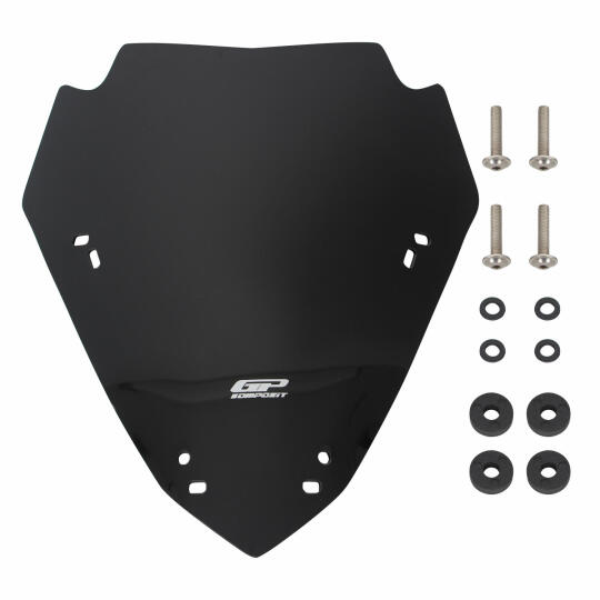 GP Kompozit Yamaha XMAX 250 2024-2026 Uyumlu Spor Ön Cam Siyah - 7