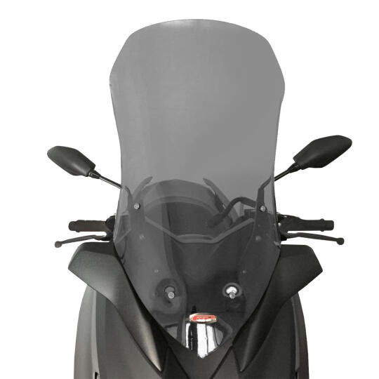 GP Kompozit Yamaha XMAX 250 / 300 / 400 2018-2023 Uyumlu Ön Tur Camı Füme (1)