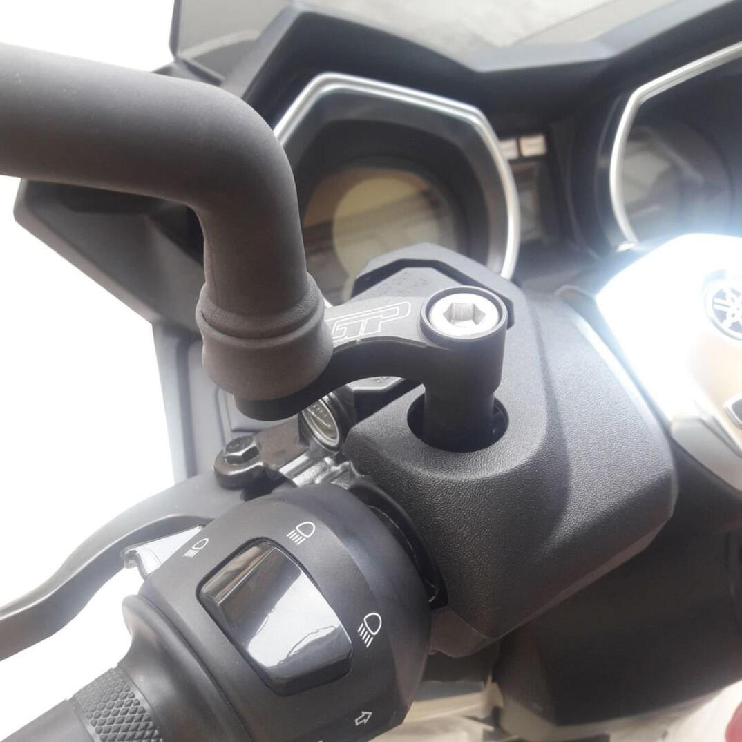 GP Kompozit Yamaha XMAX 250 / 400 2014-2017 Uyumlu Ayna Genişletme Siyah - 3