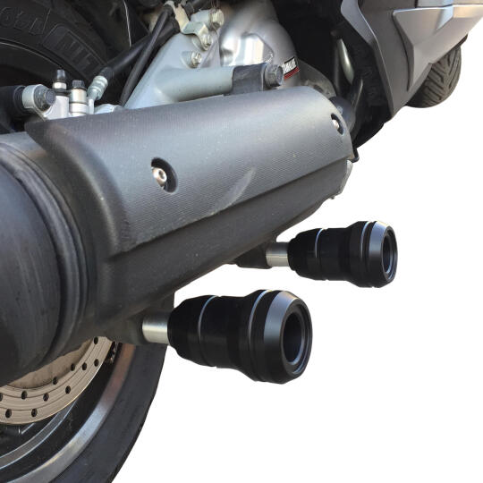GP Kompozit Yamaha XMAX 250 / 400 2014-2017 Uyumlu Egzoz Koruma Takozu Siyah (1)