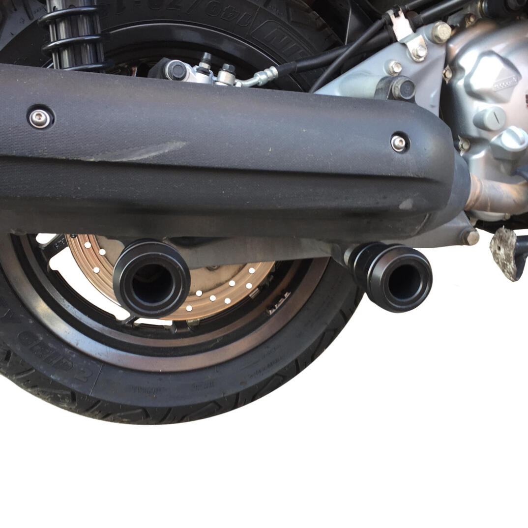 GP Kompozit Yamaha XMAX 250 / 400 2014-2017 Uyumlu Egzoz Koruma Takozu Siyah - 3