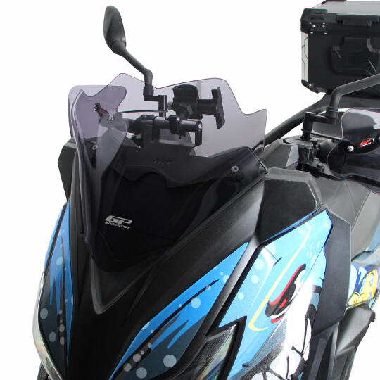 GP Kompozit Yamaha XMAX 250 / 400 2014-2017 Uyumlu Spor Ön Cam Füme - 3