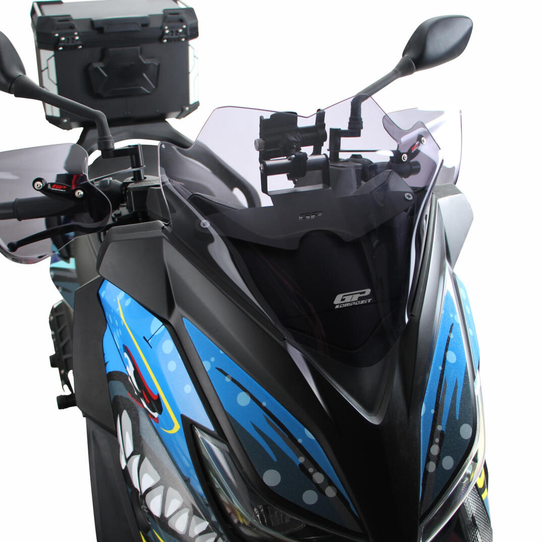 GP Kompozit Yamaha XMAX 250 / 400 2014-2017 Uyumlu Spor Ön Cam Füme - 4