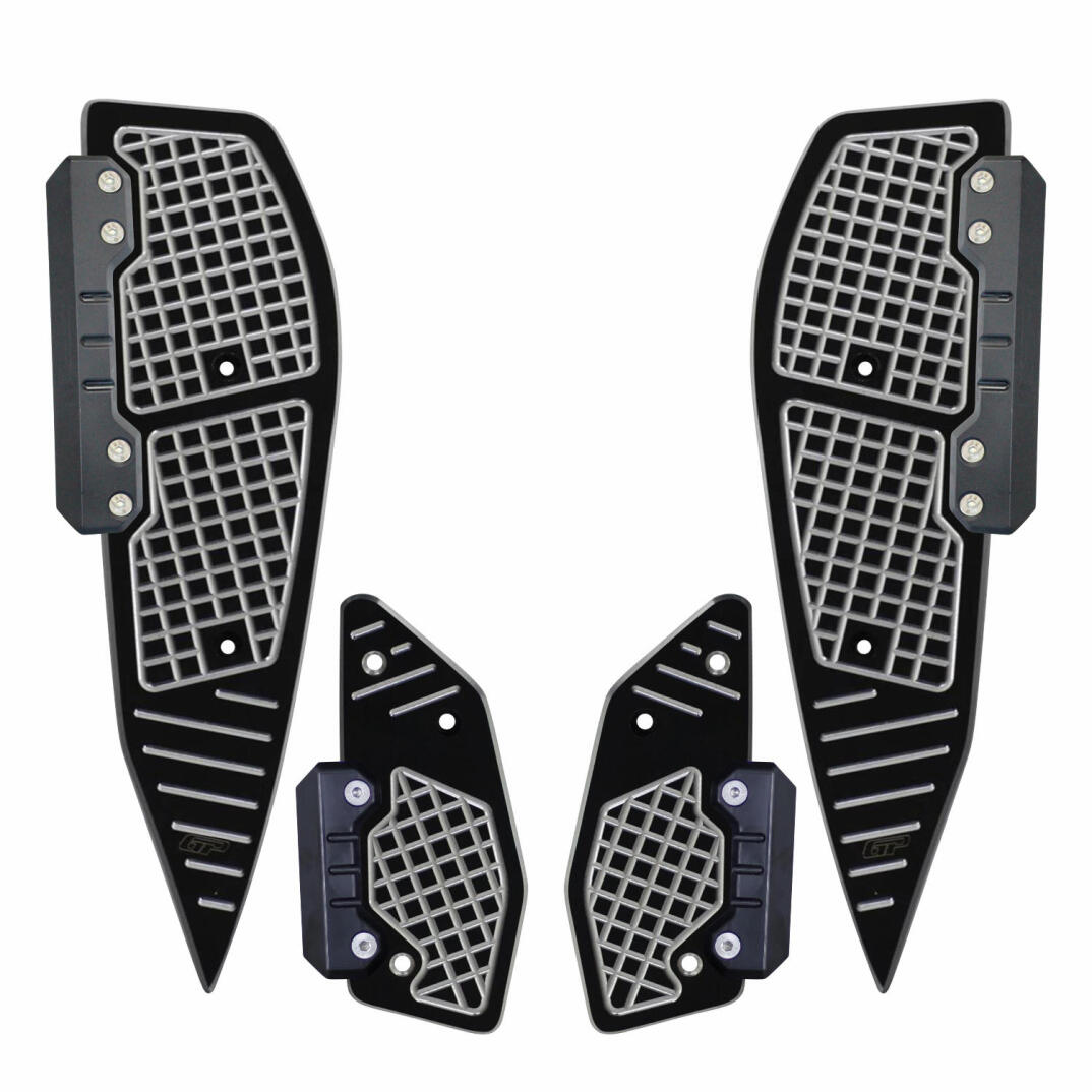 GP Kompozit Yamaha XMAX 250-400 2018-2022 Uyumlu Basamak Alüminyum Gri - 1