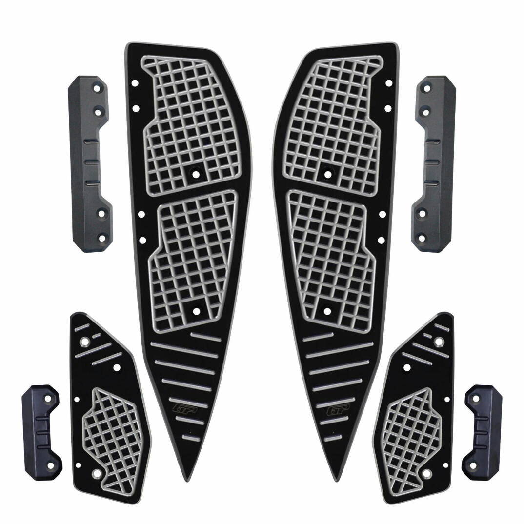 GP Kompozit Yamaha XMAX 250-400 2018-2022 Uyumlu Basamak Alüminyum Gri - 6