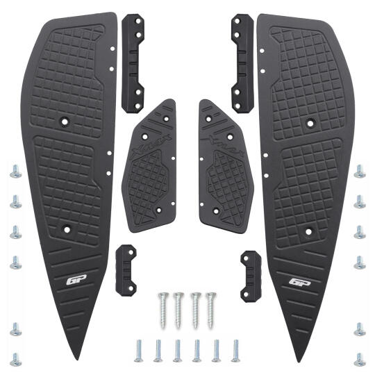 GP Kompozit Yamaha XMAX 250-400 2018-2022 Uyumlu Basamak Alüminyum Siyah (1)